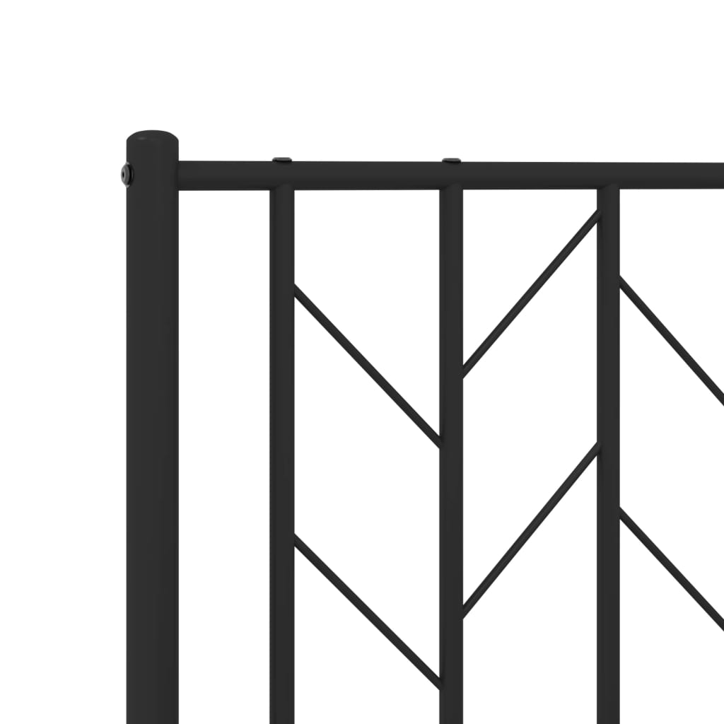 Bedframe met hoofdbord metaal zwart 160x200 cm – afbeelding 8