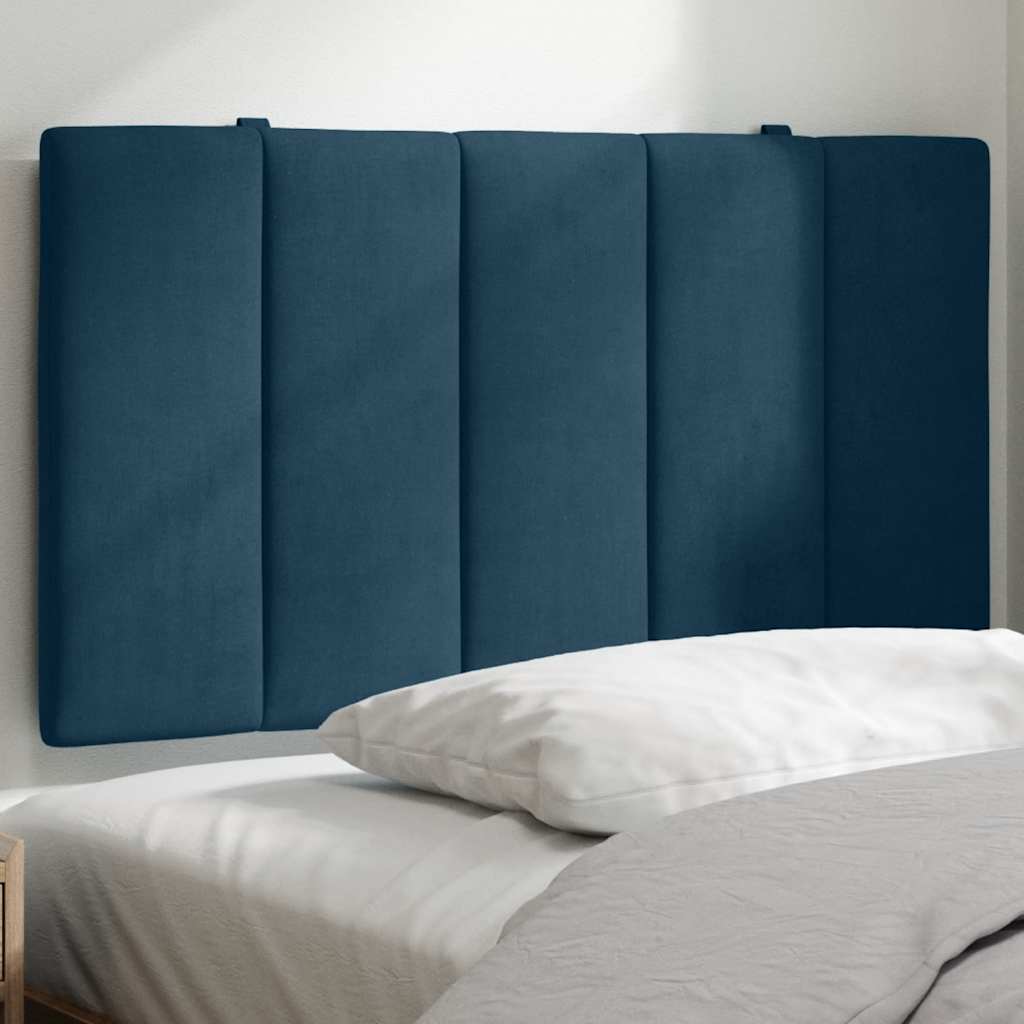 Hoofdbordkussen "Hanko" 80 cm fluweel blauw
