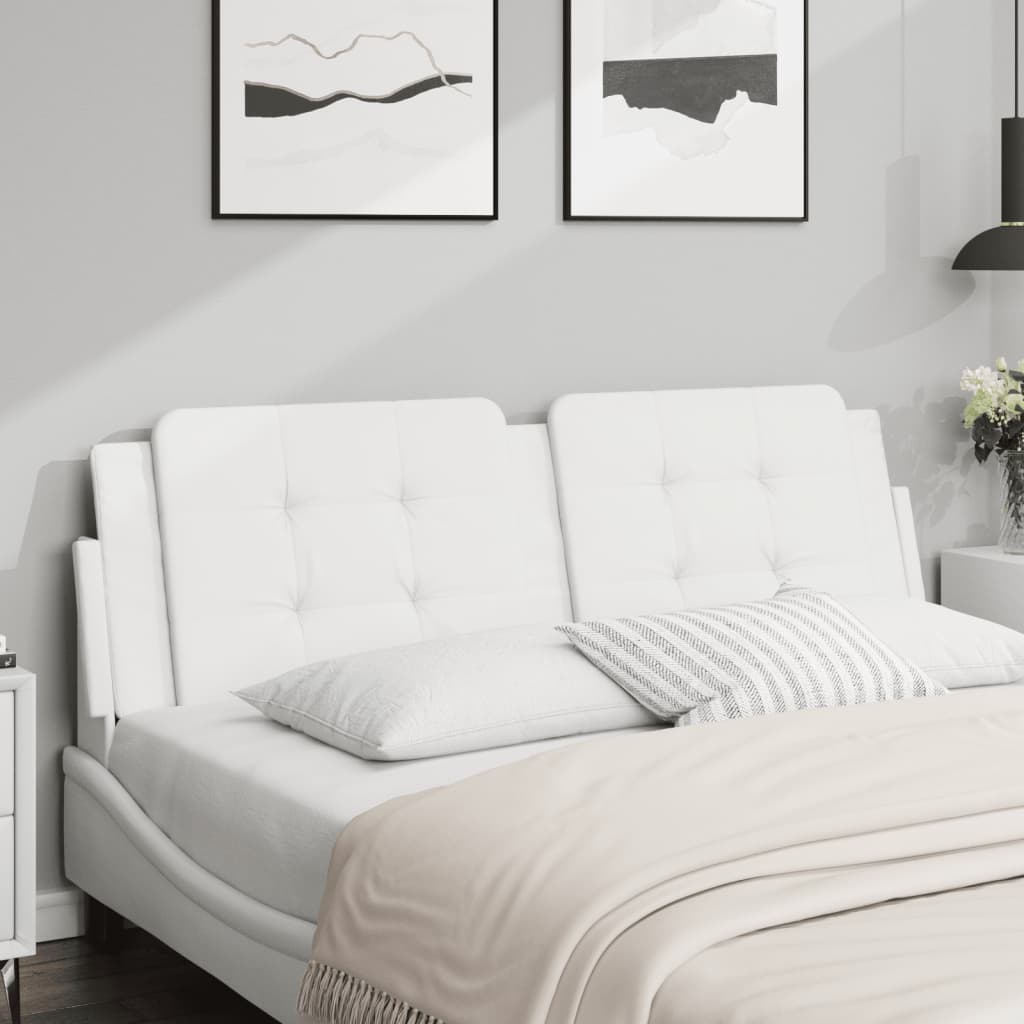 Hoofdbordkussen "Zadar" 160 cm kunstleer wit