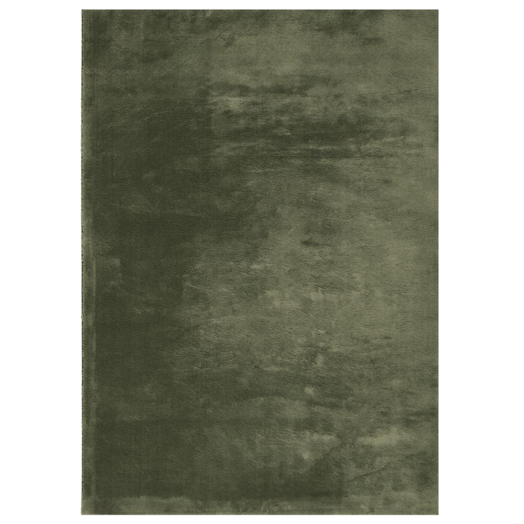 Vloerkleed HUARTE laagpolig zacht wasbaar 240x340 cm bosgroen – afbeelding 2