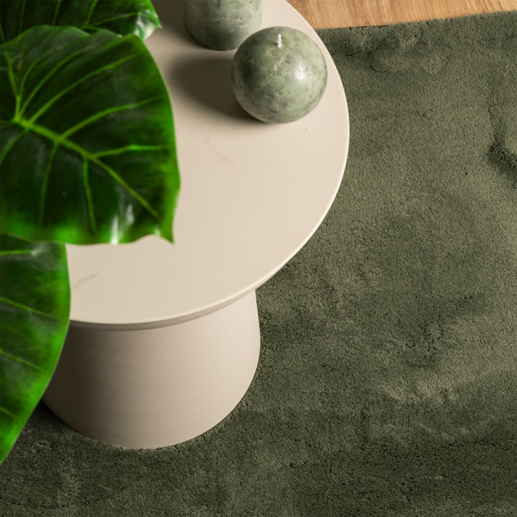 Vloerkleed HUARTE laagpolig zacht wasbaar 240x340 cm bosgroen – afbeelding 7