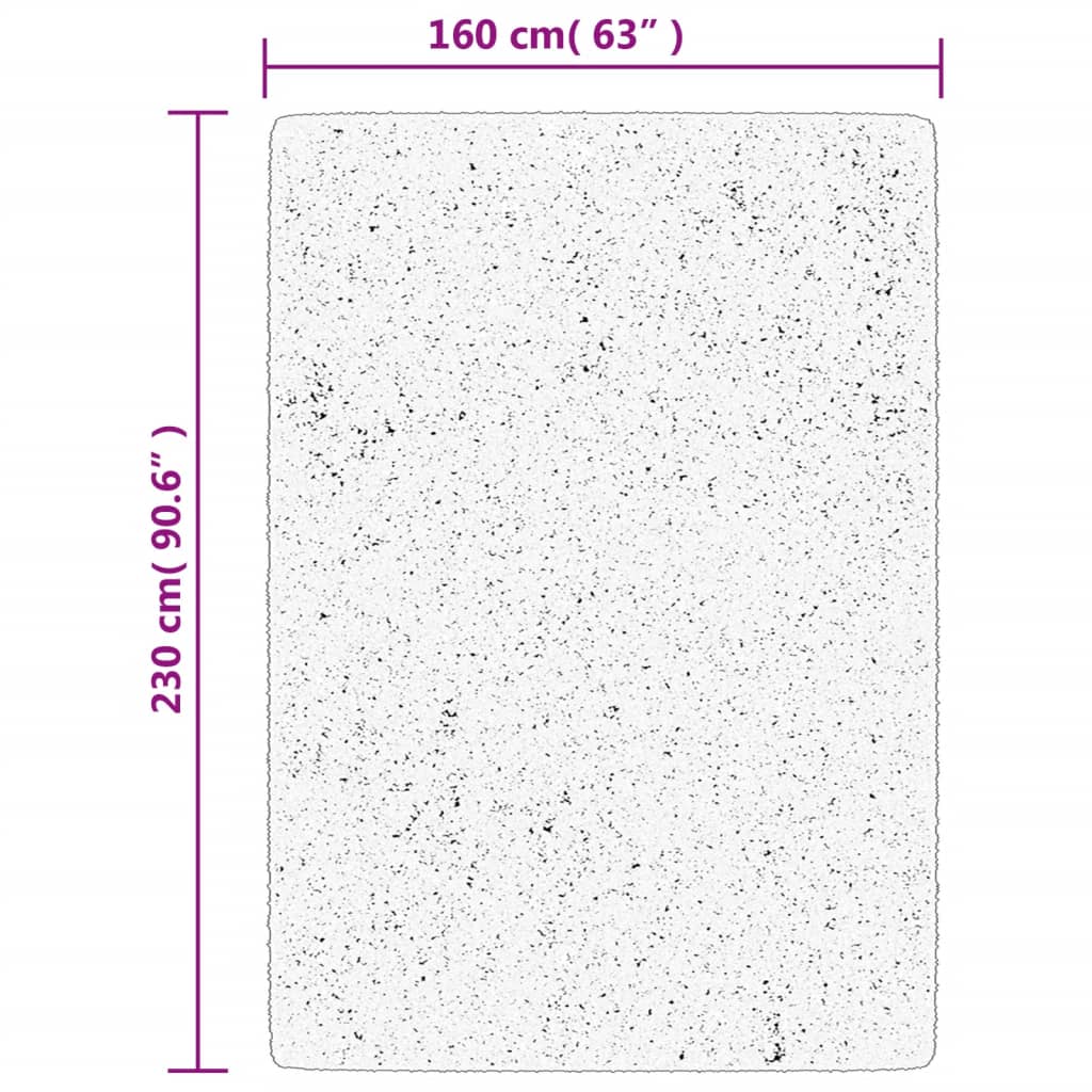 Vloerkleed PAMPLONA shaggy hoogpolig modern 160x230 cm beige – afbeelding 10