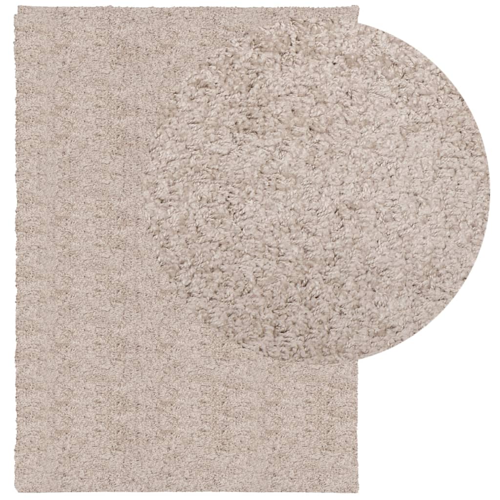 Vloerkleed PAMPLONA shaggy hoogpolig modern 160x230 cm beige – afbeelding 3