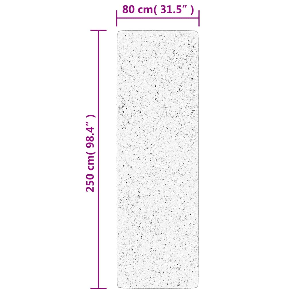 Vloerkleed PAMPLONA shaggy hoogpolig modern 80x250 cm grijs – afbeelding 10