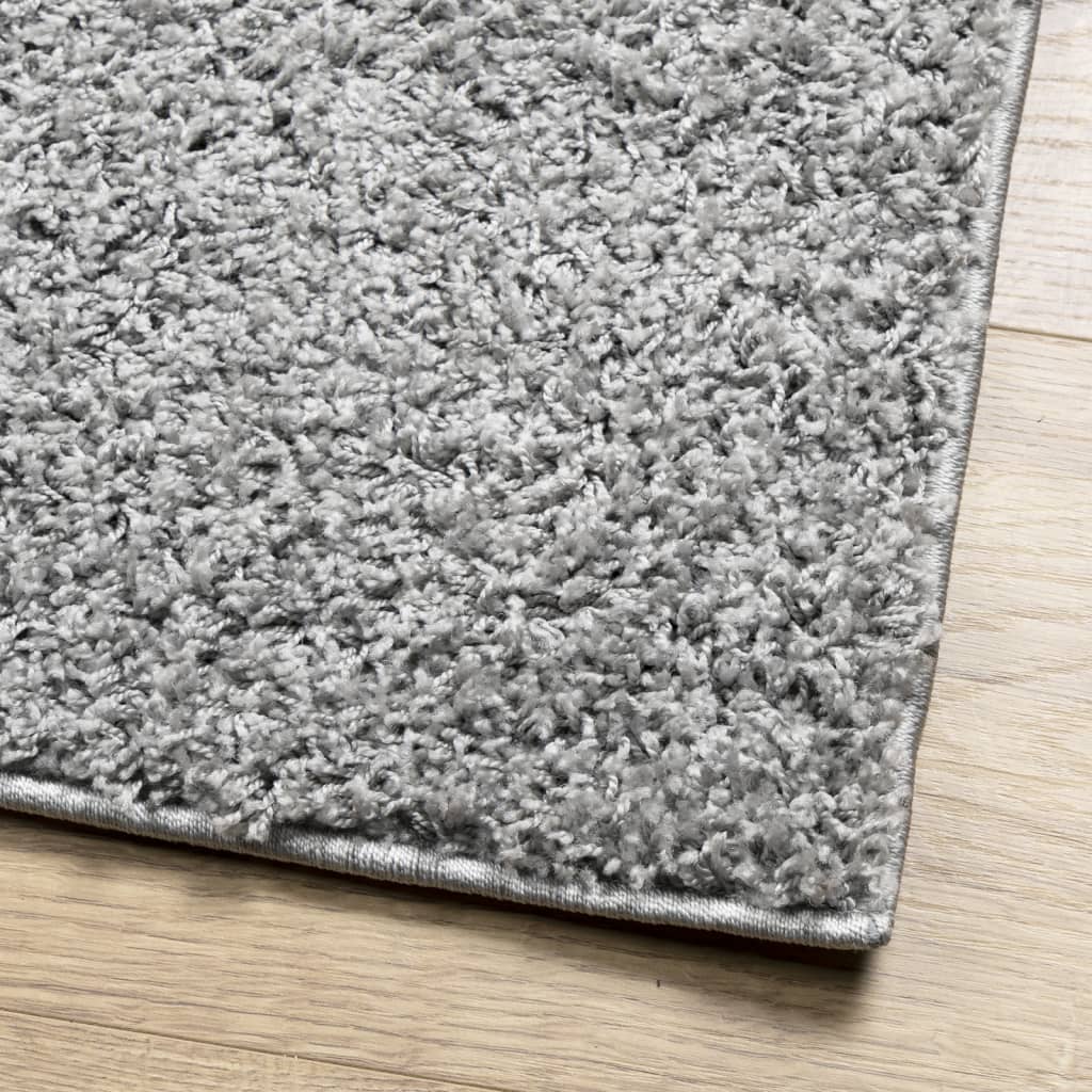 Vloerkleed PAMPLONA shaggy hoogpolig modern 80x250 cm grijs – afbeelding 4
