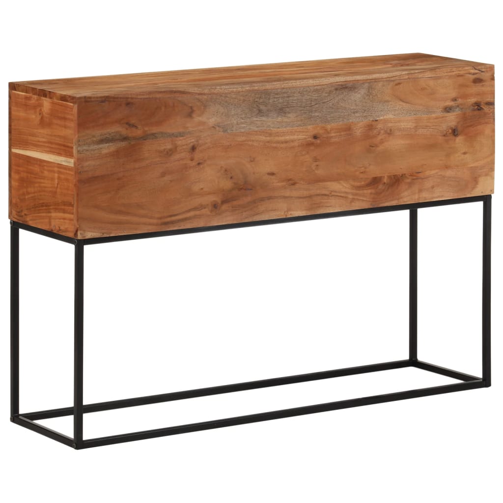 Wandtafel 110x30x75 cm massief acaciahout en ijzer – afbeelding 1
