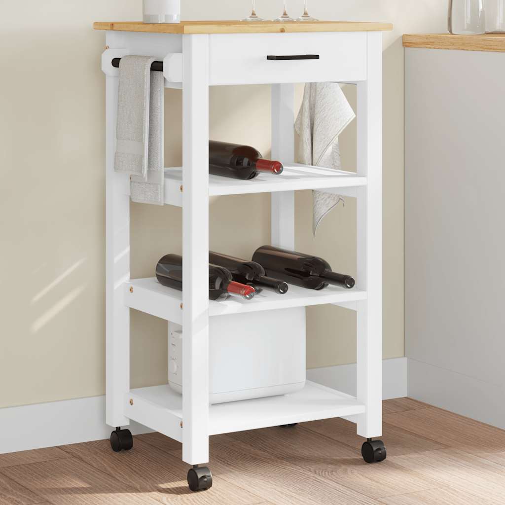 Keukentrolley MONZA 48x40x88,5 cm massief grenenhout