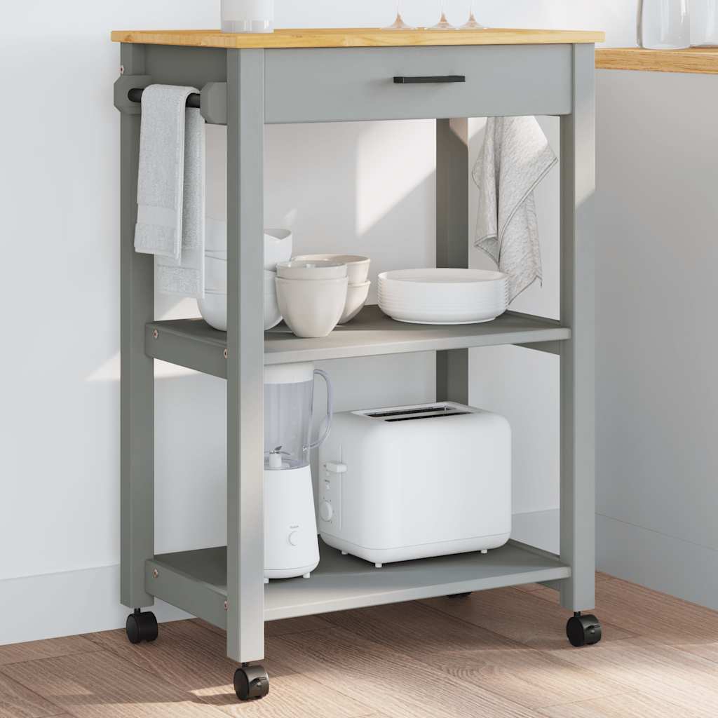 Keukentrolley MONZA 60x40x88,5 cm massief grenenhout