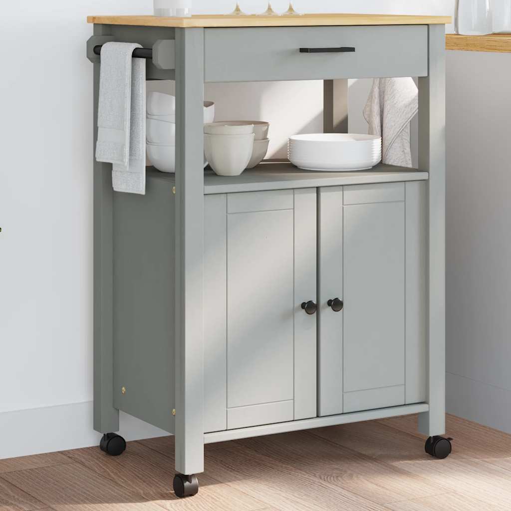 Keukentrolley MONZA 60x40x88,5 cm massief grenenhout – afbeelding 1