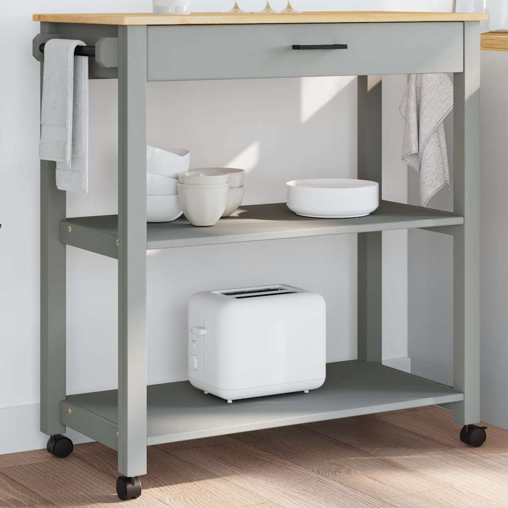 Keukentrolley MONZA 84x40x88,5 cm massief grenenhout