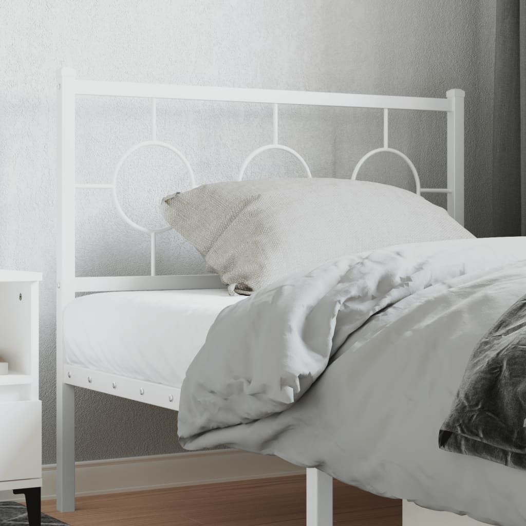 Vervangend hoofdbord 100 cm metaal wit
