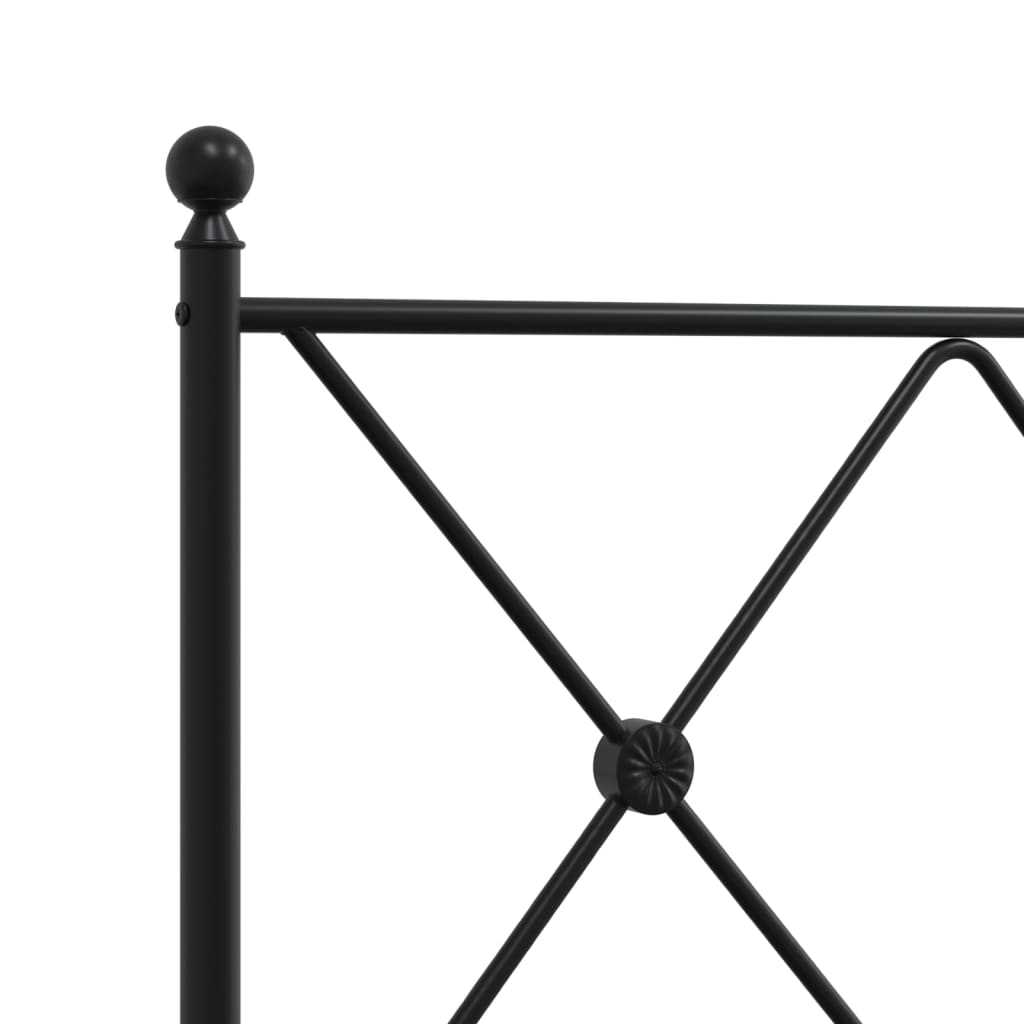 Bedframe met hoofd- en voeteneinde metaal zwart 140x200 cm – afbeelding 7