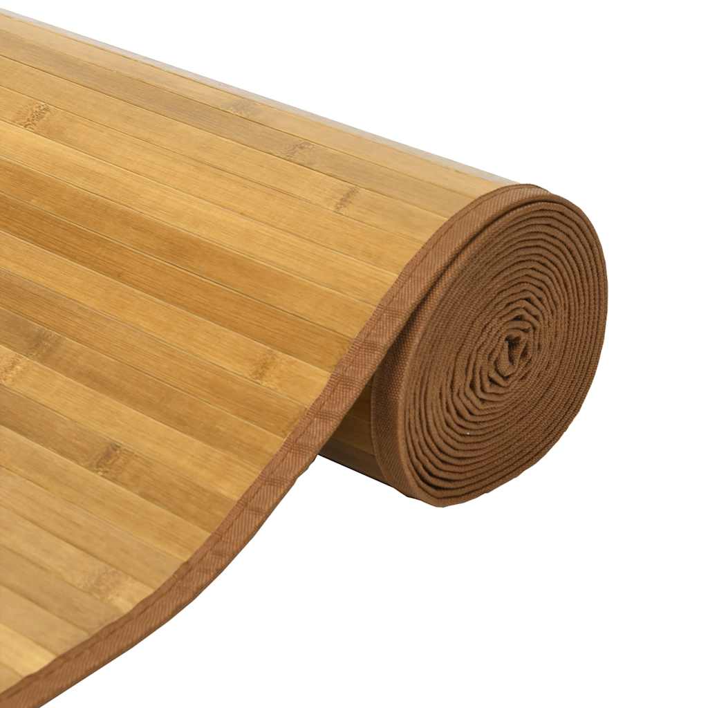 Vloerkleed rechthoekig 80x100 cm bamboe naturel – afbeelding 4