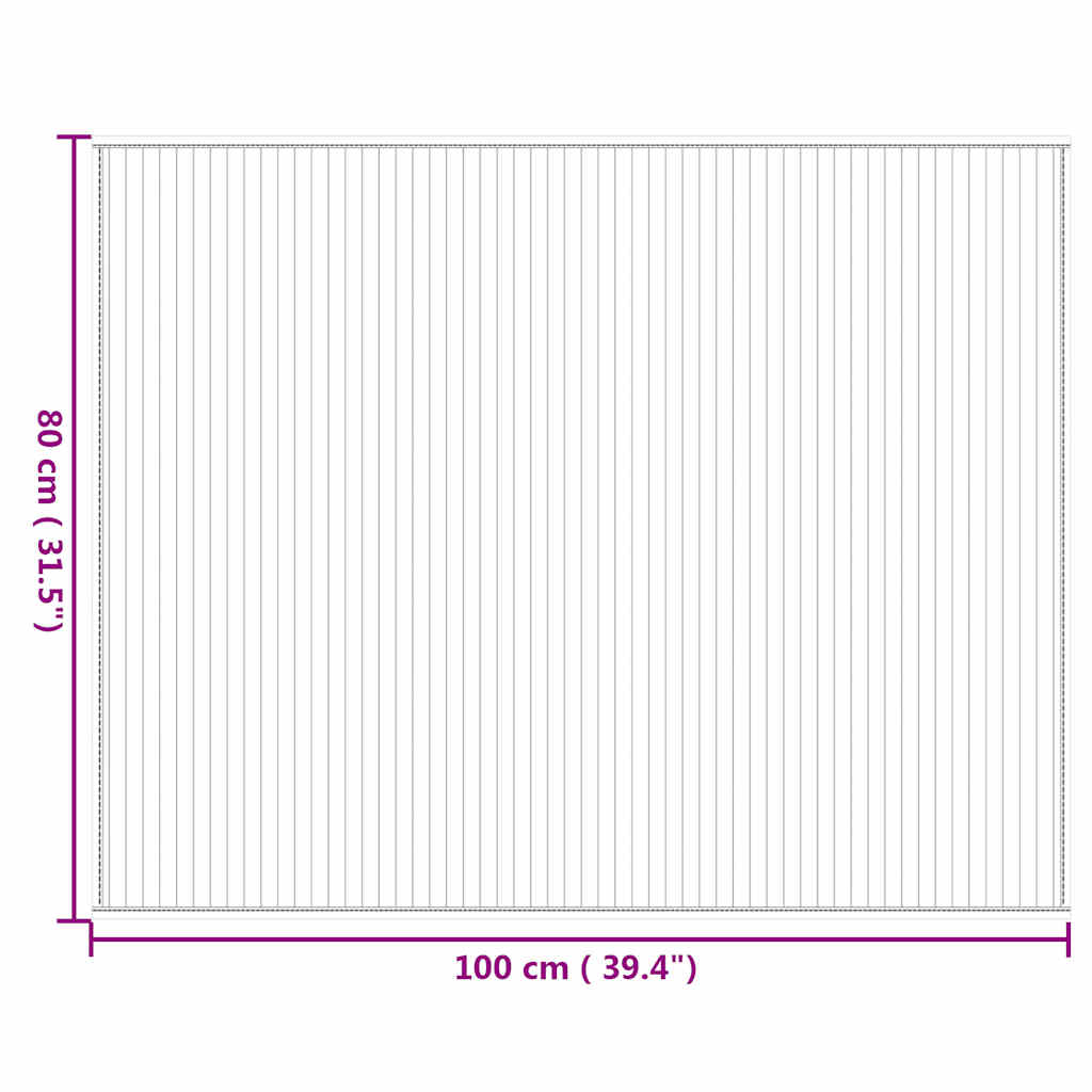Vloerkleed rechthoekig 80x100 cm bamboe naturel – afbeelding 8