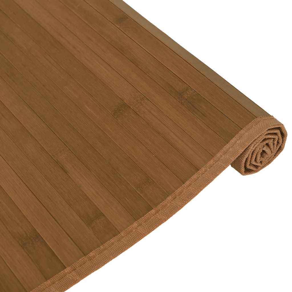 Vloerkleed rechthoekig 80x200 cm bamboe bruin – afbeelding 4