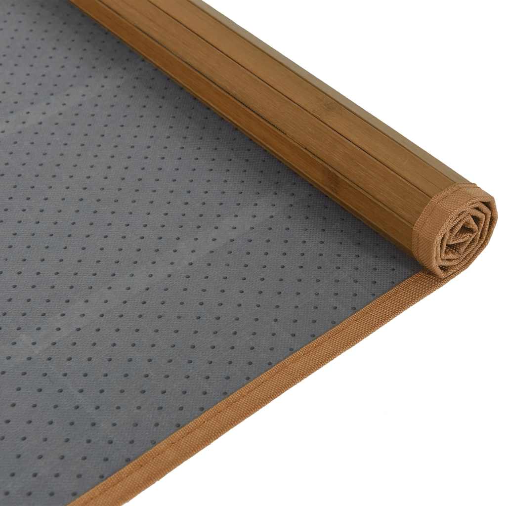 Vloerkleed rechthoekig 80x200 cm bamboe bruin – afbeelding 5