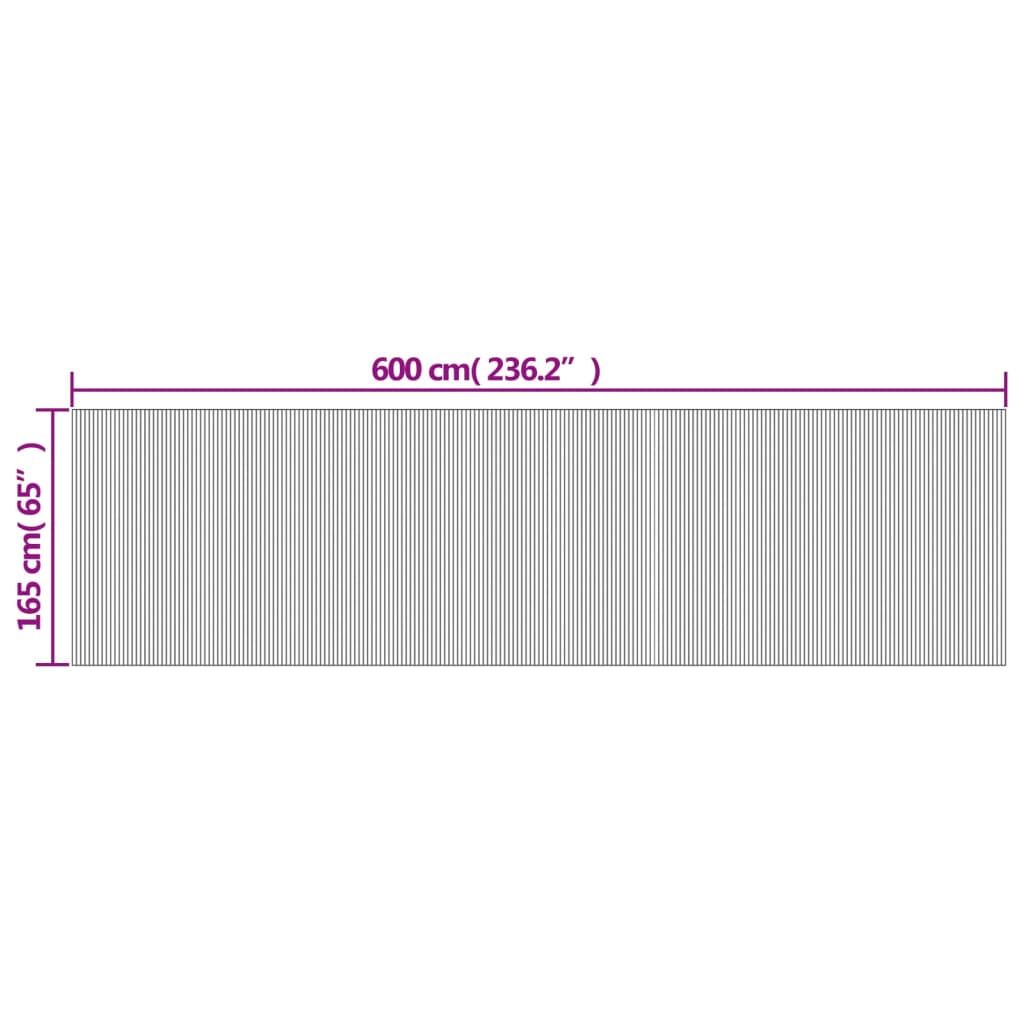 Kamerscherm breedte 600 cm hoogte 165 cm bamboe donkerbruin – afbeelding 9