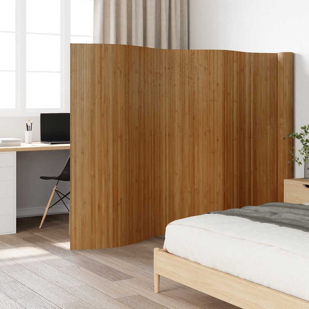 Kamerscherm breedte 800 cm hoogte 165 cm bamboe bruin