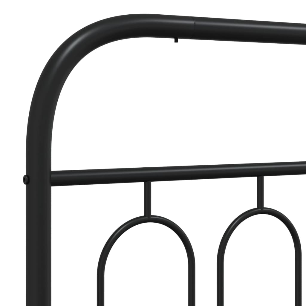 Bedframe met hoofdbord metaal zwart 107x203 cm – afbeelding 7
