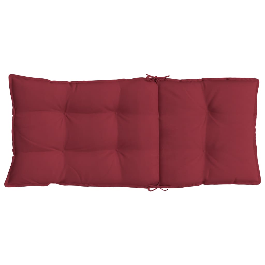 Stoelkussens 6 st hoge rug oxford stof wijnrood – afbeelding 7