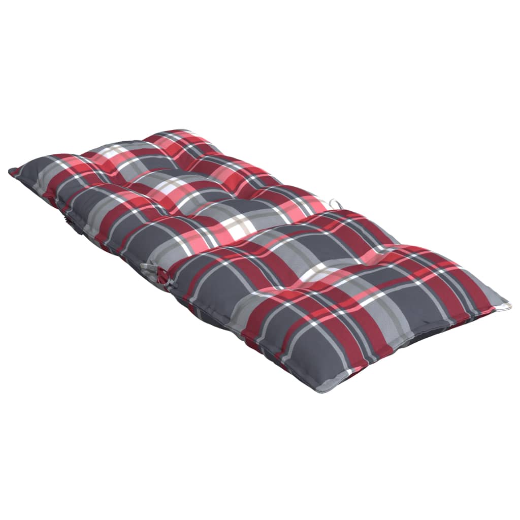 Stoelkussens 6 st hoge rug ruitpatroon oxford stof rood – afbeelding 6