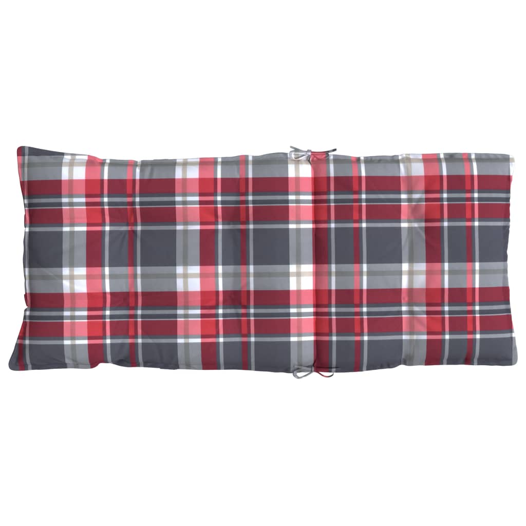 Stoelkussens 6 st hoge rug ruitpatroon oxford stof rood – afbeelding 7