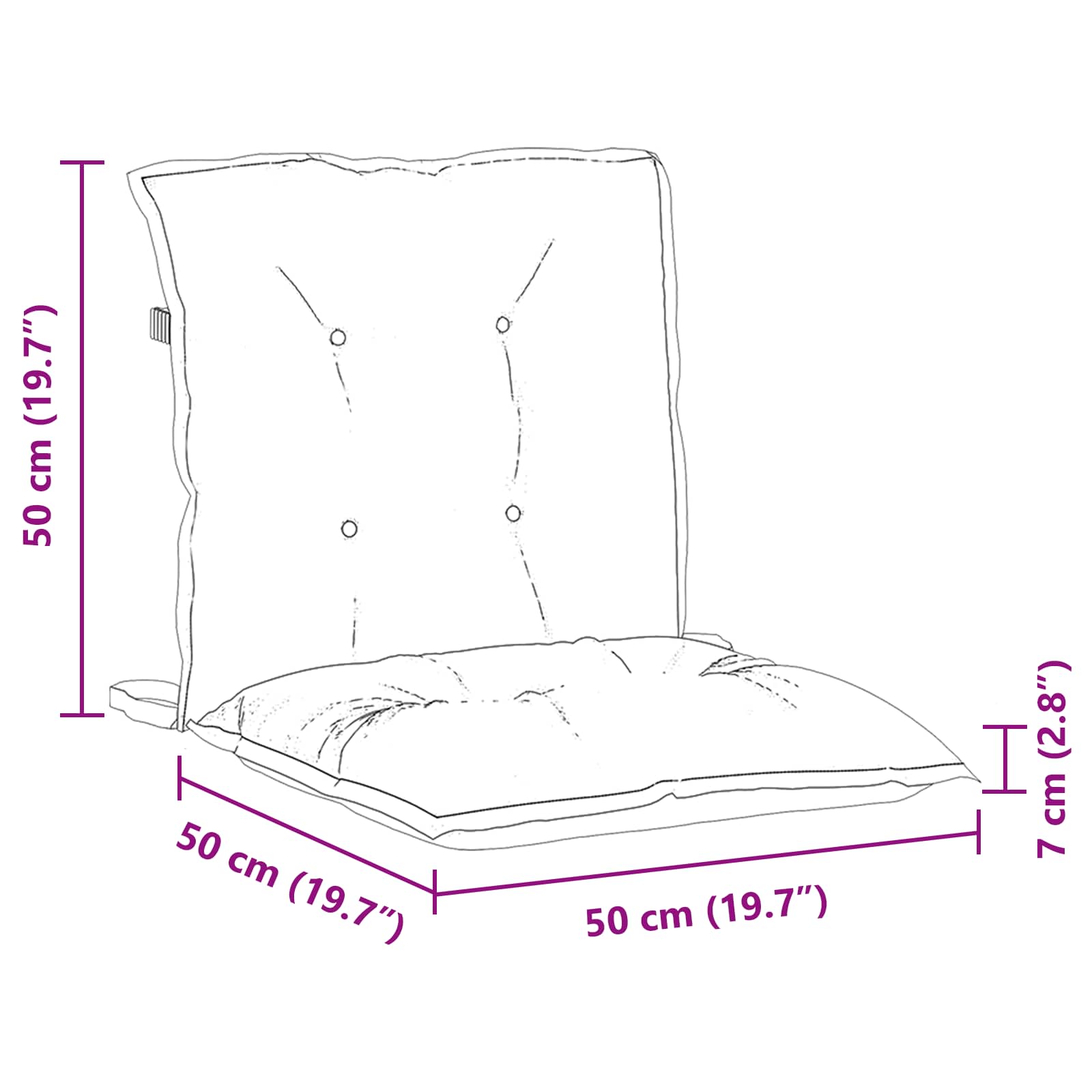 Tuinkussen 2 st. Fijn Bladpatroon 100 x 50 x 7 cm Stof – afbeelding 11