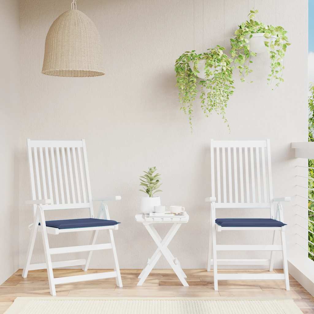 Palletkussens 2 st 40x40x4 cm oxford stof marineblauw