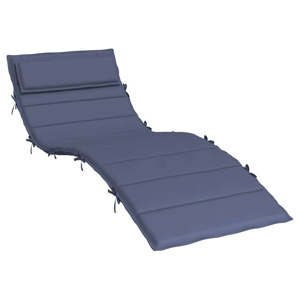 Ligbedkussen 180x60x4 cm oxford stof marineblauw – afbeelding 2