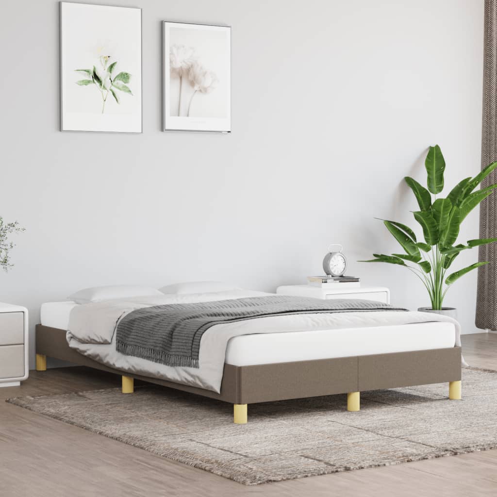 Bedframe zonder matras 120x190 cm stof taupe – afbeelding 1