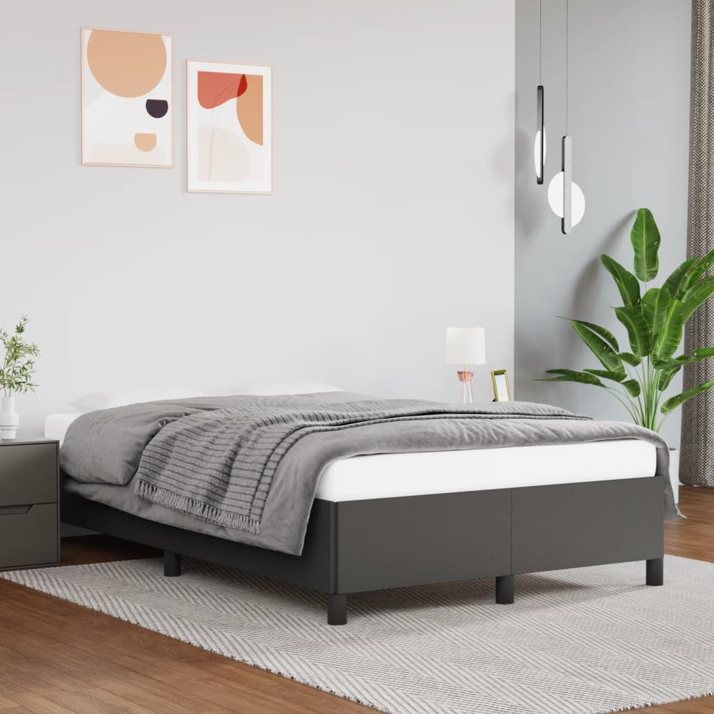Bedframe zonder matras 120x190 cm kunstleer grijs – afbeelding 1