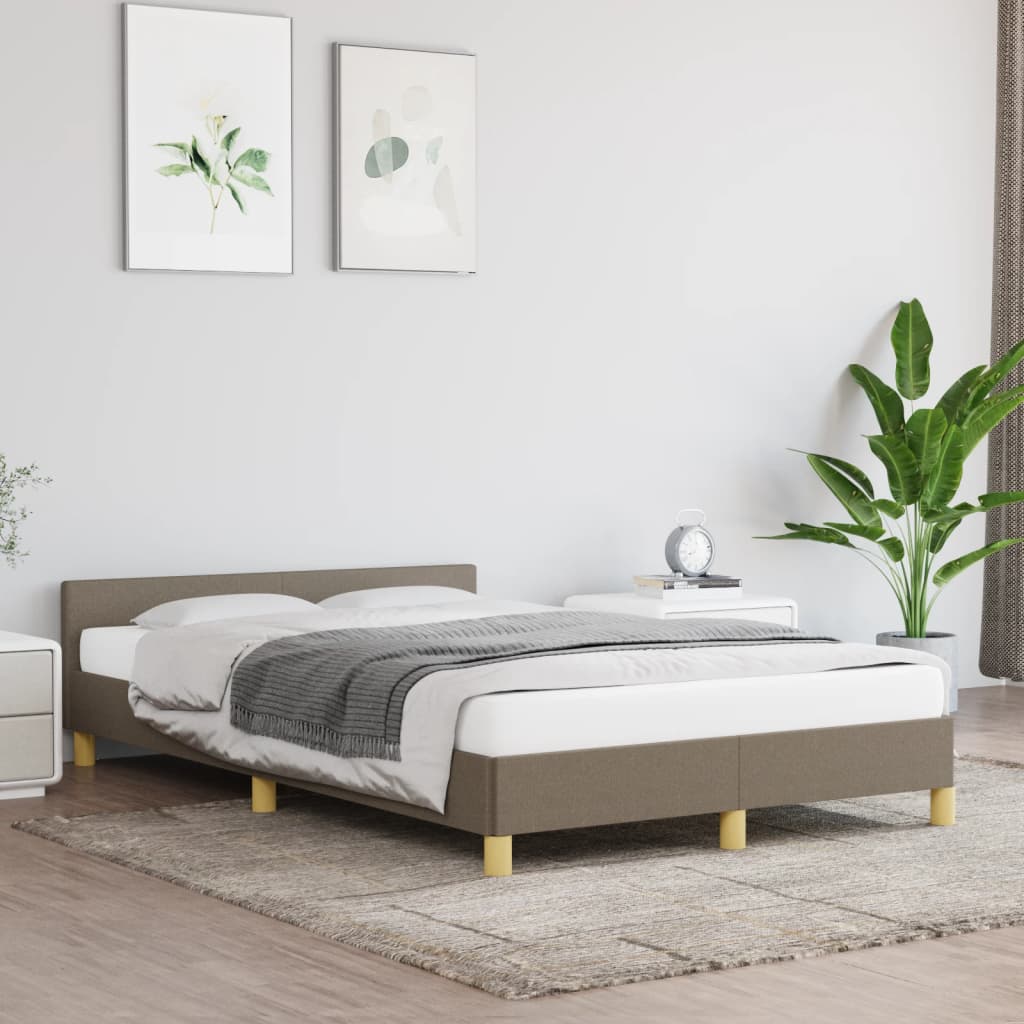 Bedframe zonder matras 120x190 cm stof taupe – afbeelding 1