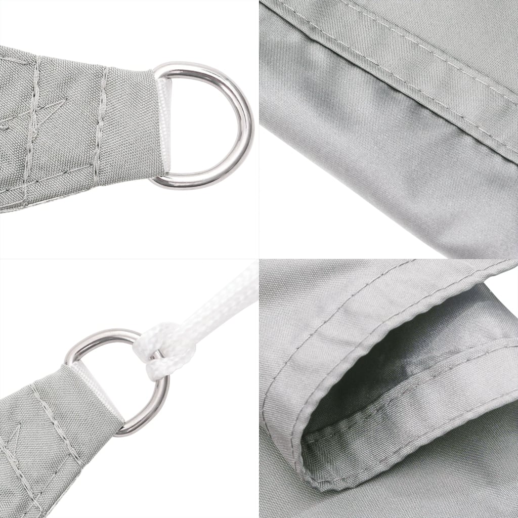Zonnezeil 4x2 m 100% polyester oxford lichtgrijs – afbeelding 6
