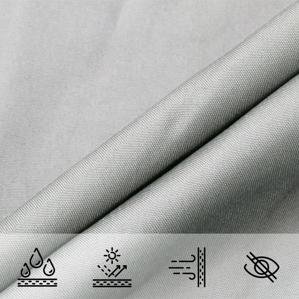 Zonnezeil 4x2 m 100% polyester oxford lichtgrijs – afbeelding 8