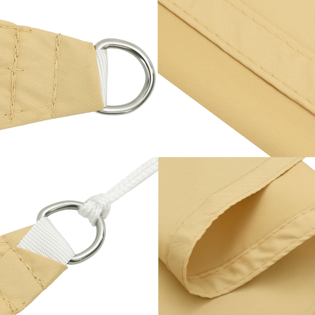 Zonnezeil 4x2 m 100% polyester oxford zandkleurig – afbeelding 6