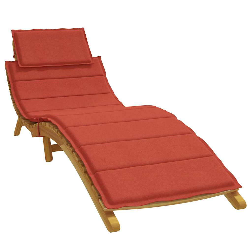 Ligbedkussen 186x58x4 cm stof gemêleerd rood