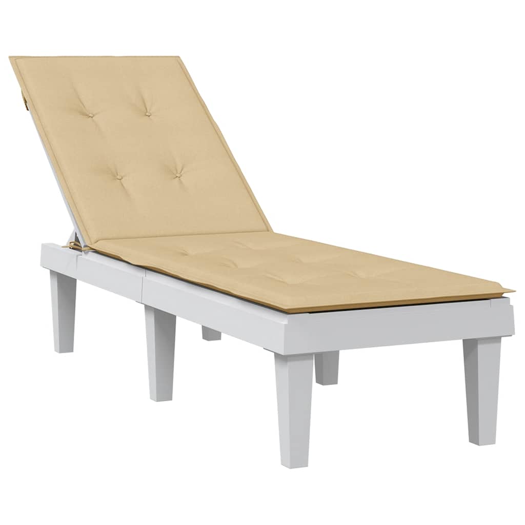 Terrasstoelkussen (75+105) x 50 x 4 cm stof gemêleerd beige