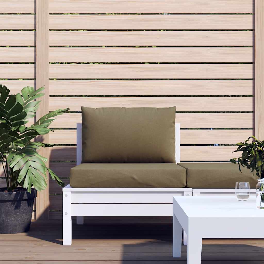 Palletkussens 2 st stof gemêleerd taupe – afbeelding 3