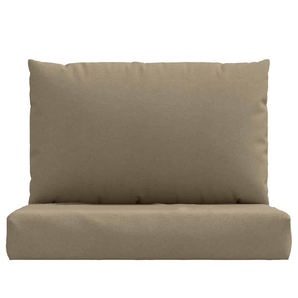 Palletkussens 2 st stof gemêleerd taupe – afbeelding 4