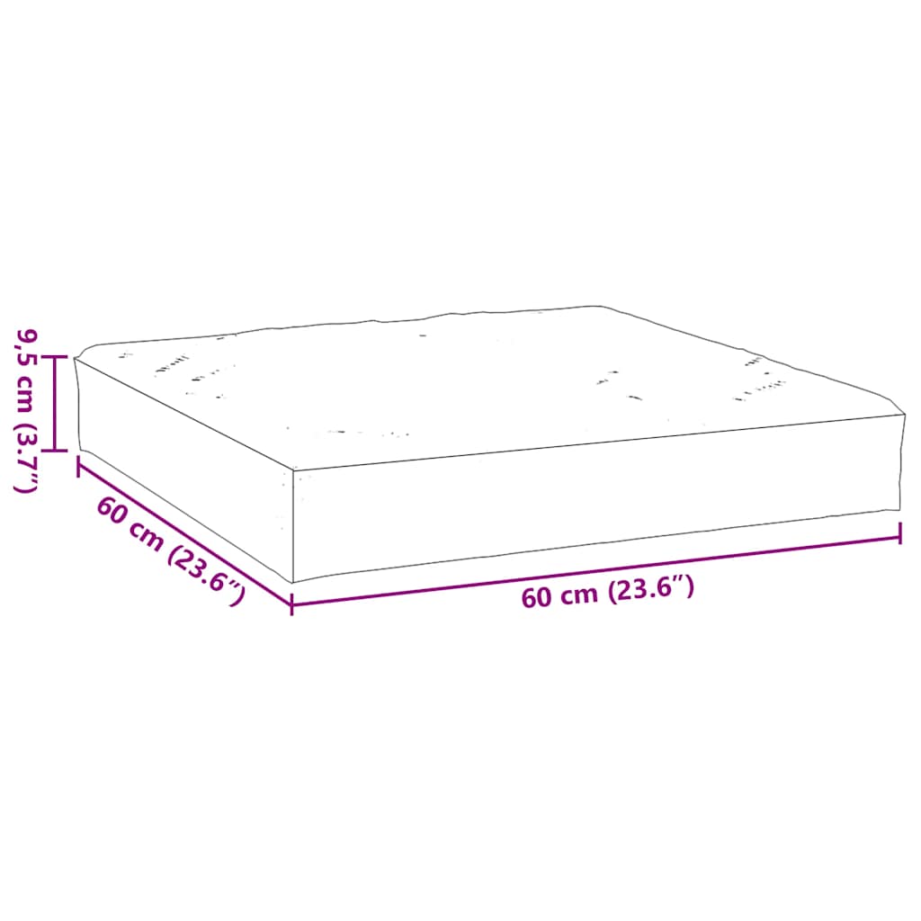 Palletkussen 60x60x9,5 cm stof gemêleerd lichtgrijs – afbeelding 7