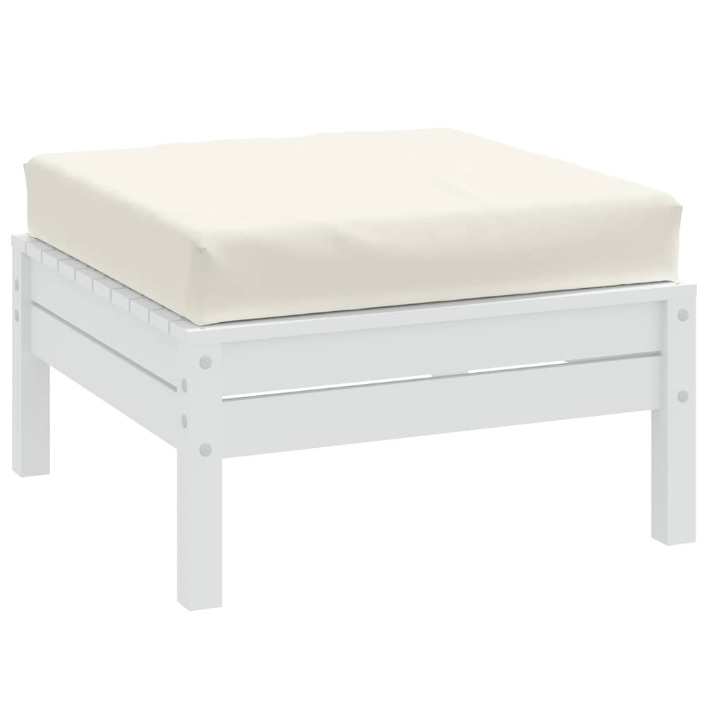 Palletkussen 60x60x9,5 cm stof gemêleerd crèmekleurig