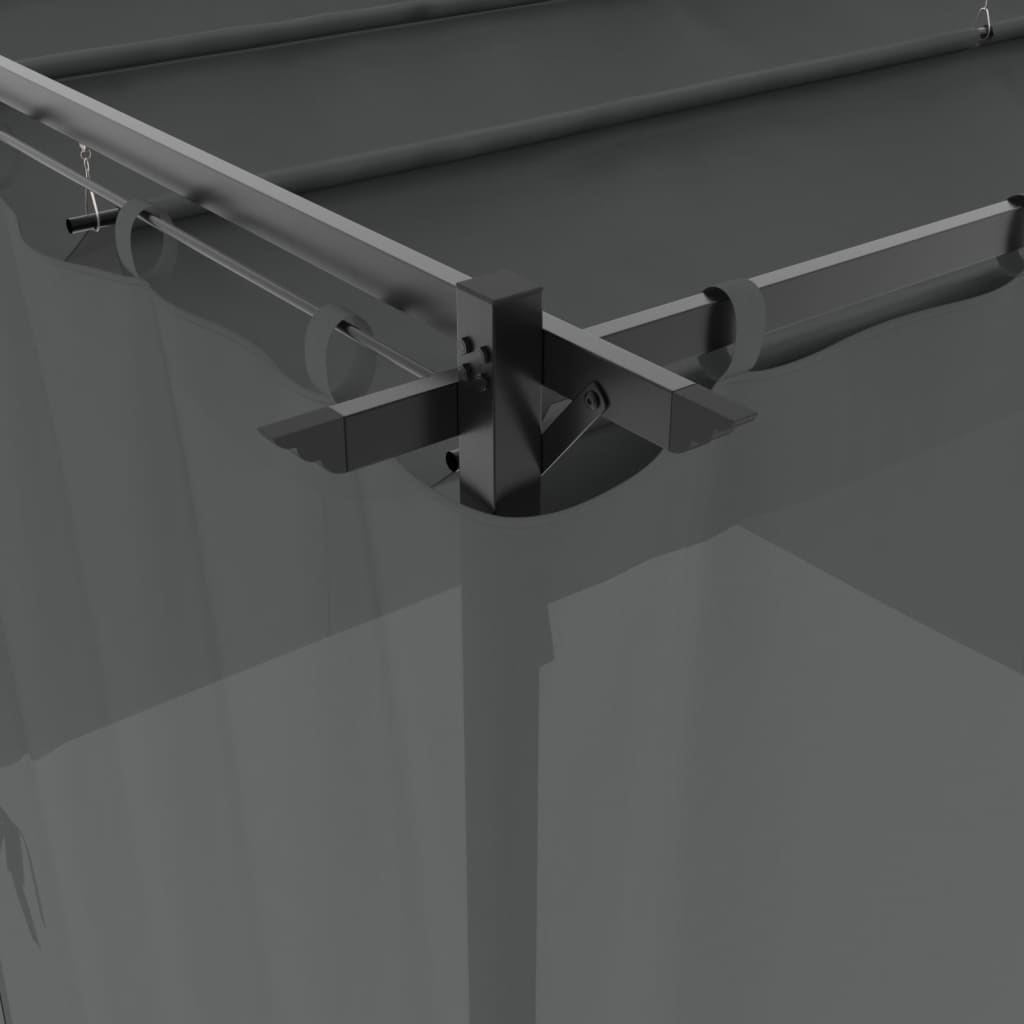 Prieel met gordijnen 3x3 m staal antracietkleurig – afbeelding 7