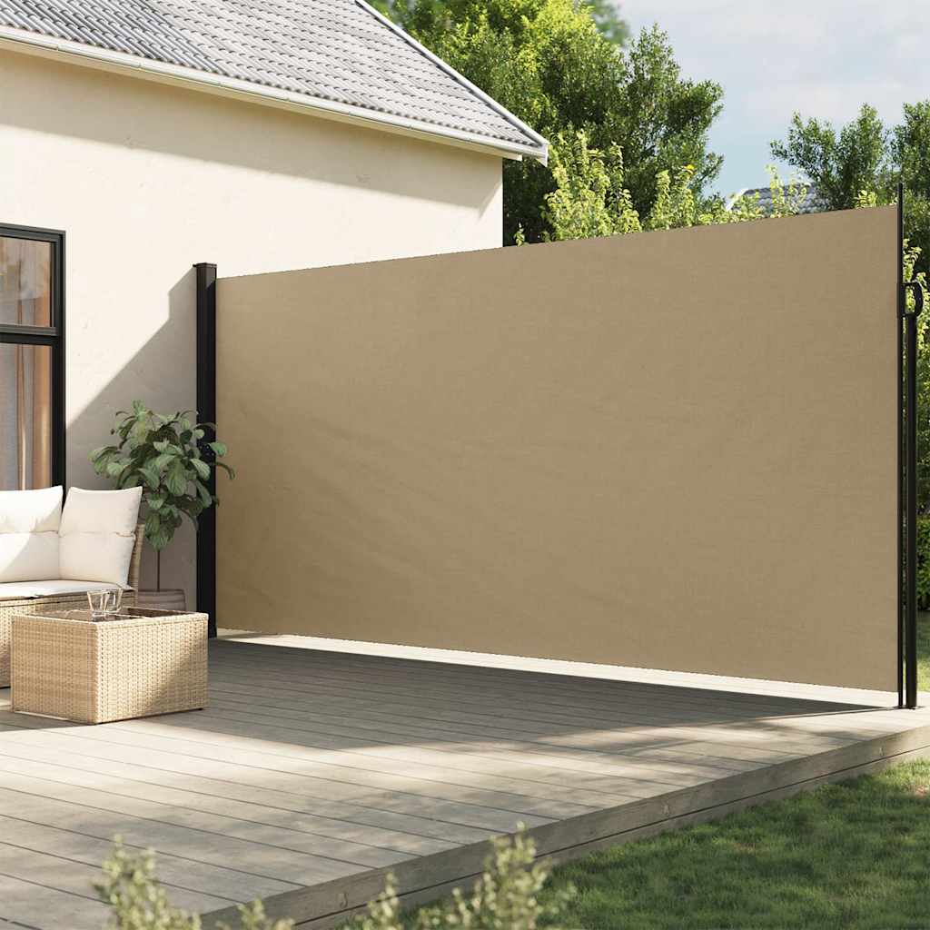 Windscherm uittrekbaar 200x500 cm beige – afbeelding 1