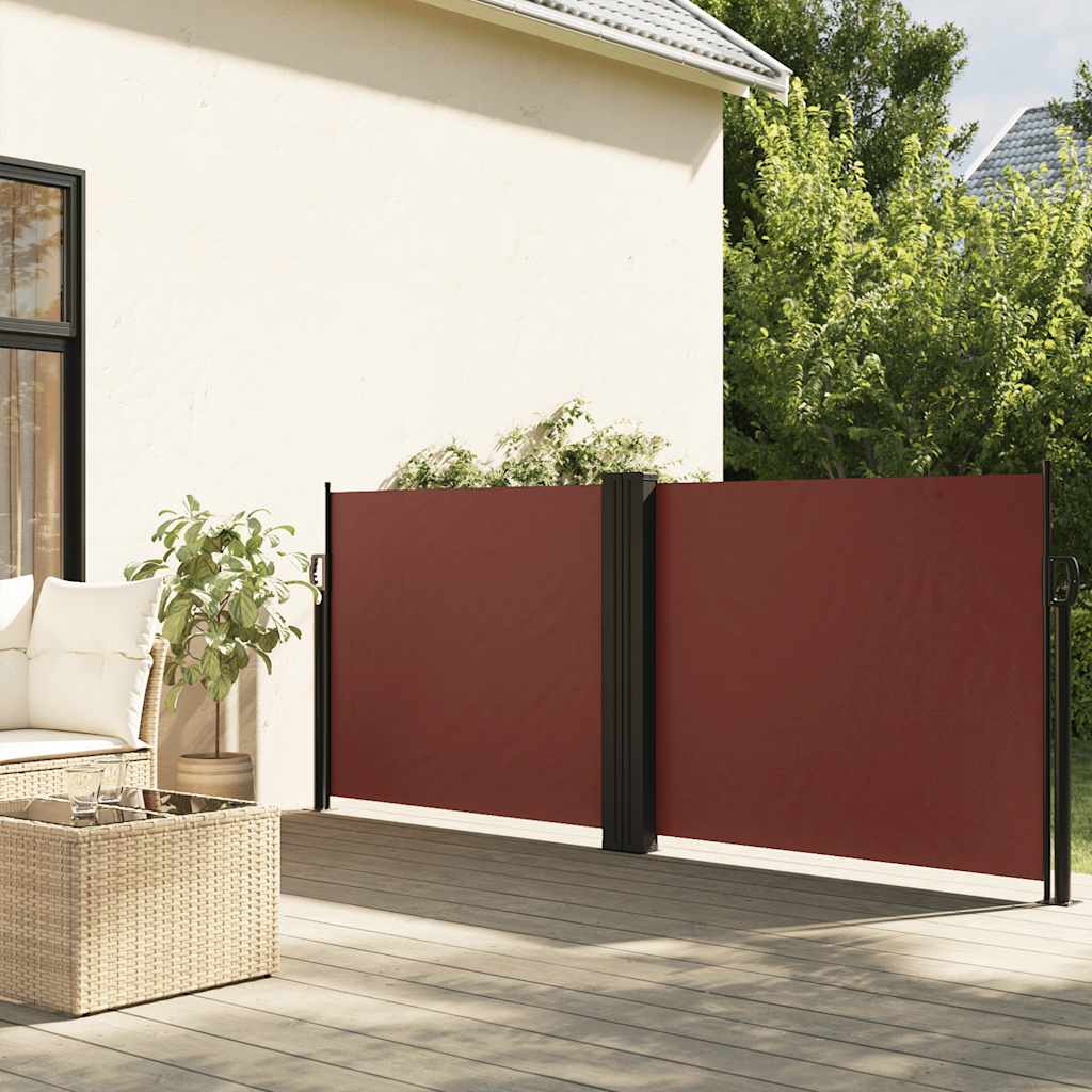 Windscherm uittrekbaar 120x600 cm bruin – afbeelding 1