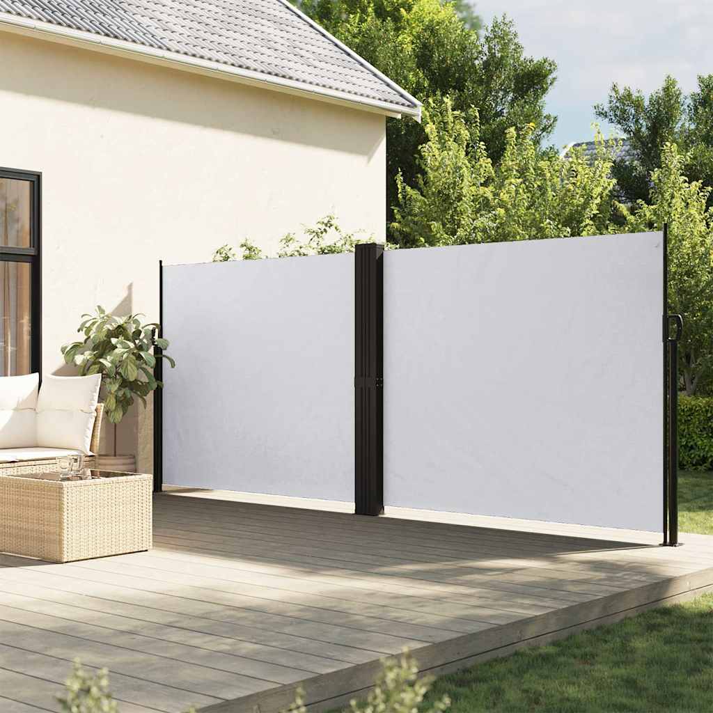 Windscherm uittrekbaar 160x600 cm wit