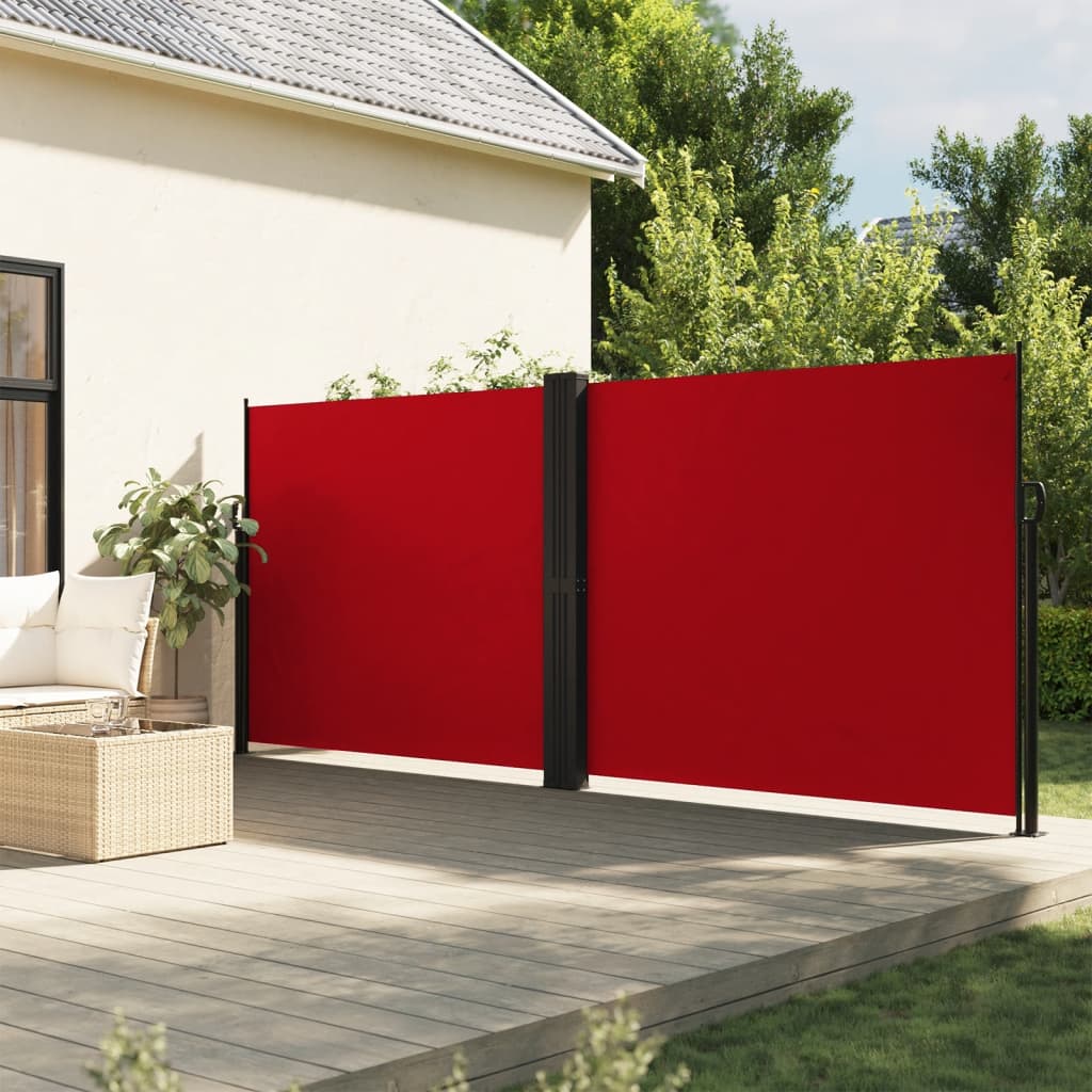 Windscherm uittrekbaar 180x600 cm rood – afbeelding 1
