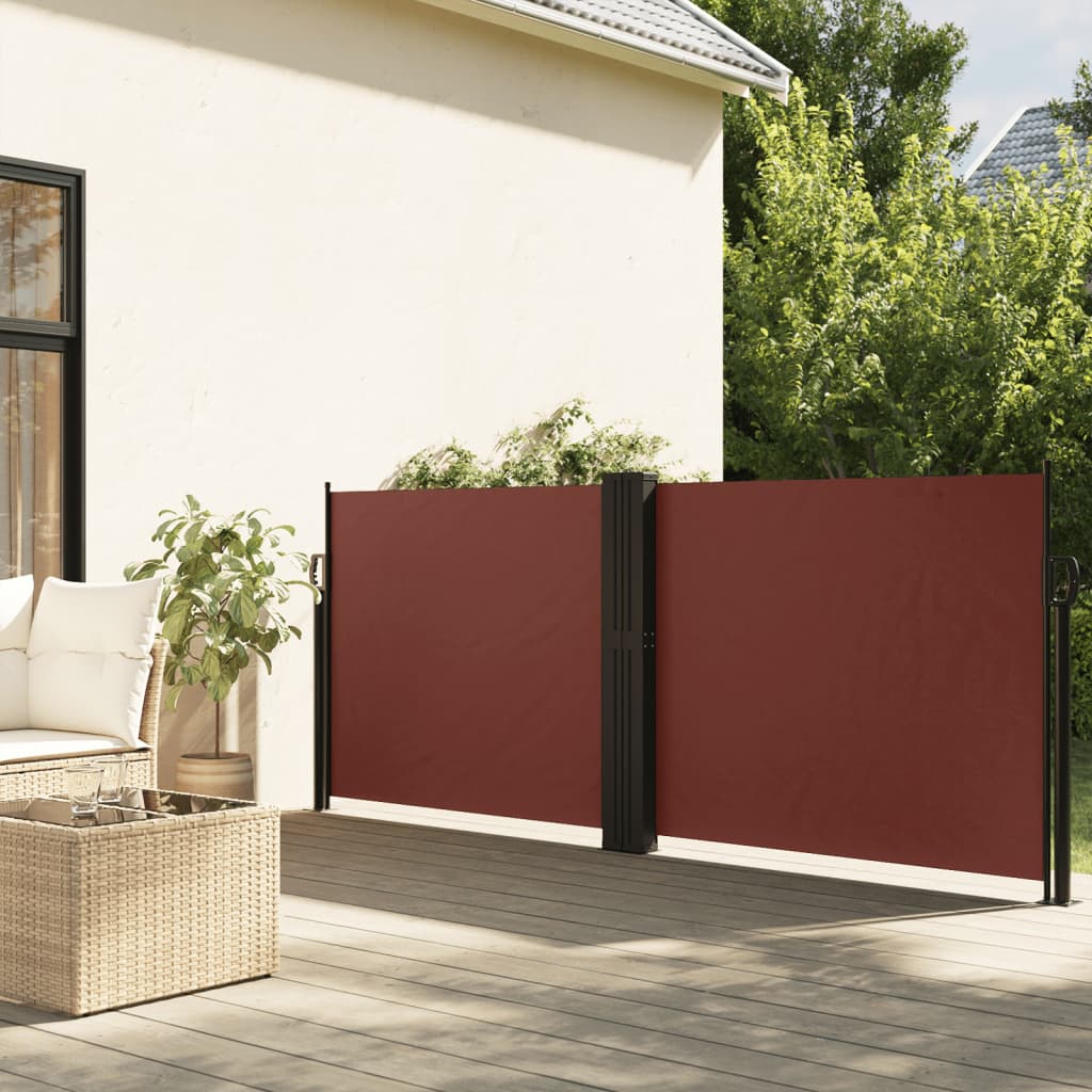 Windscherm uittrekbaar 140x1000 cm bruin – afbeelding 1