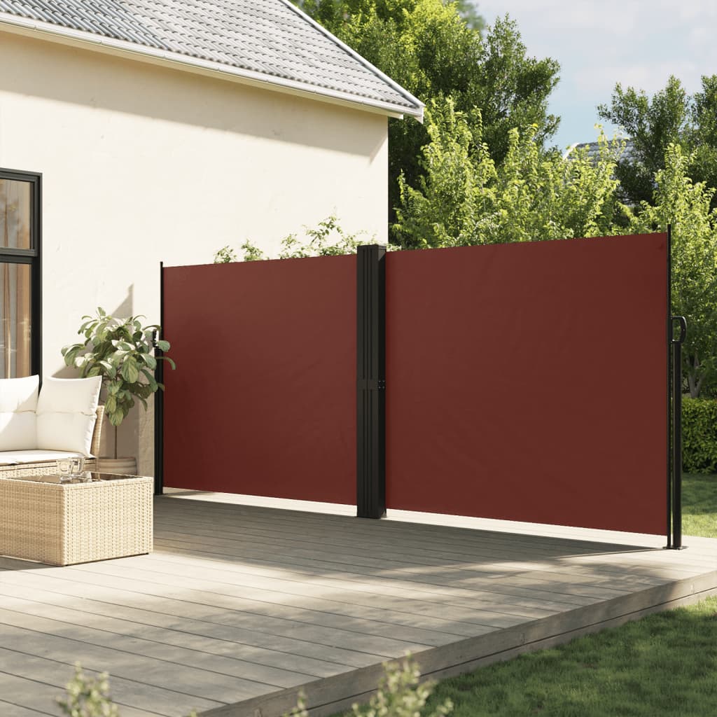 Windscherm uittrekbaar 160x1000 cm bruin – afbeelding 1