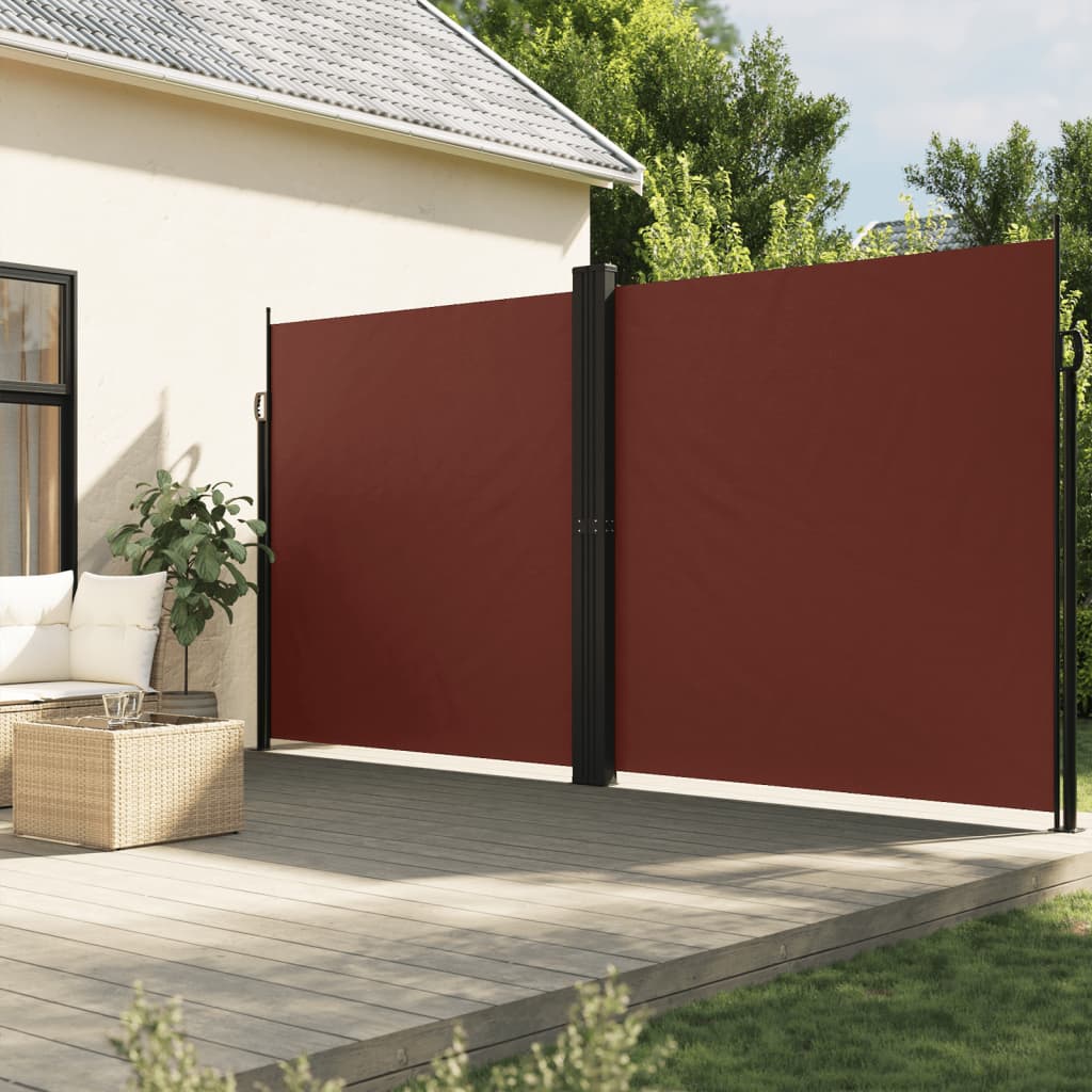 Windscherm uittrekbaar 200x1000 cm bruin – afbeelding 1