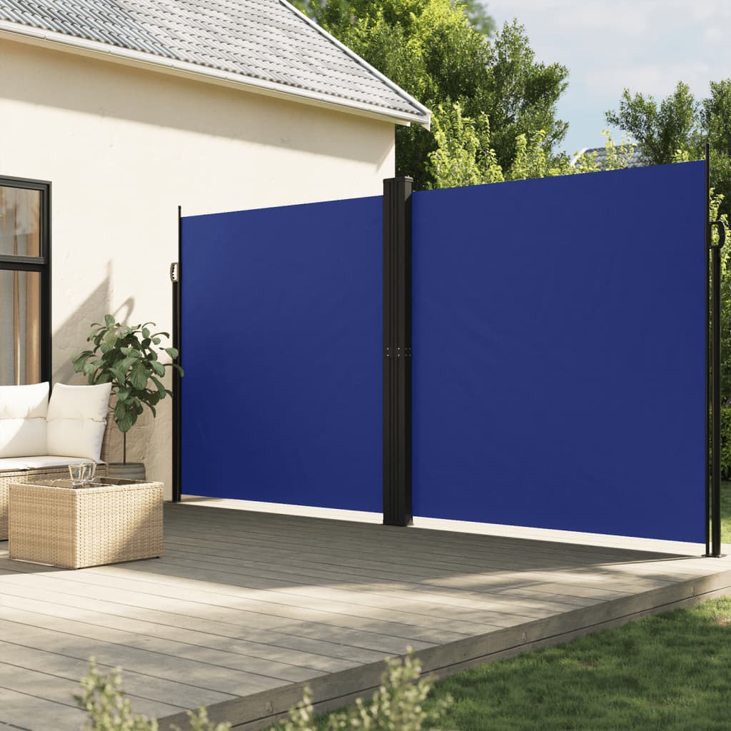 Windscherm uittrekbaar 220x1000 cm blauw – afbeelding 1